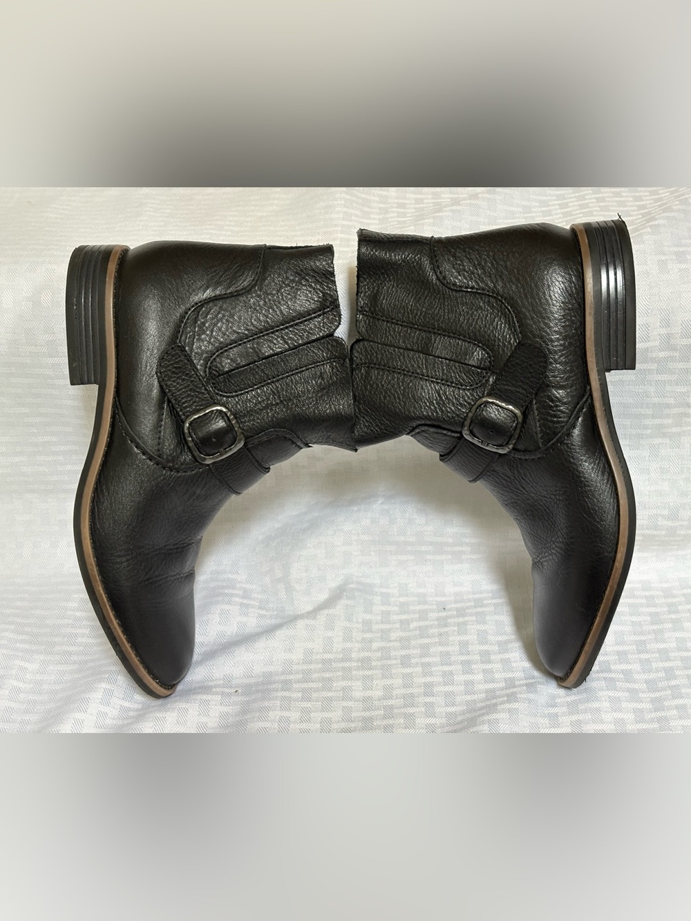 Clark’s Black Leather Chukka Boots with Buckle Strap